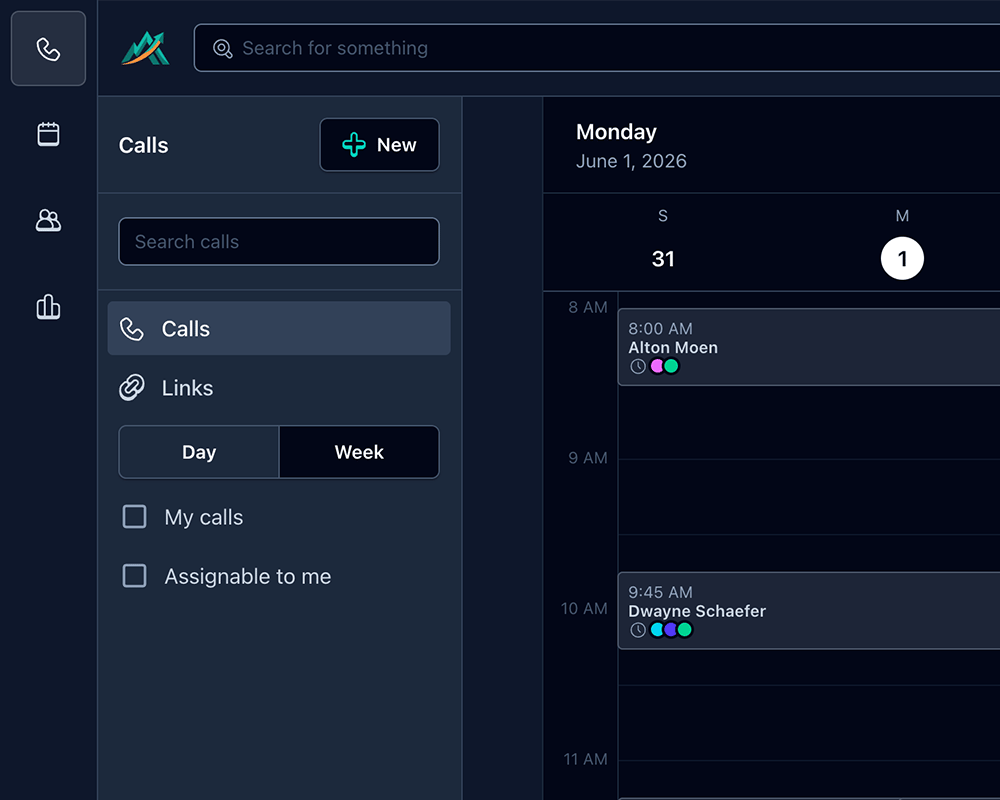 Screenshot of unassigned calls